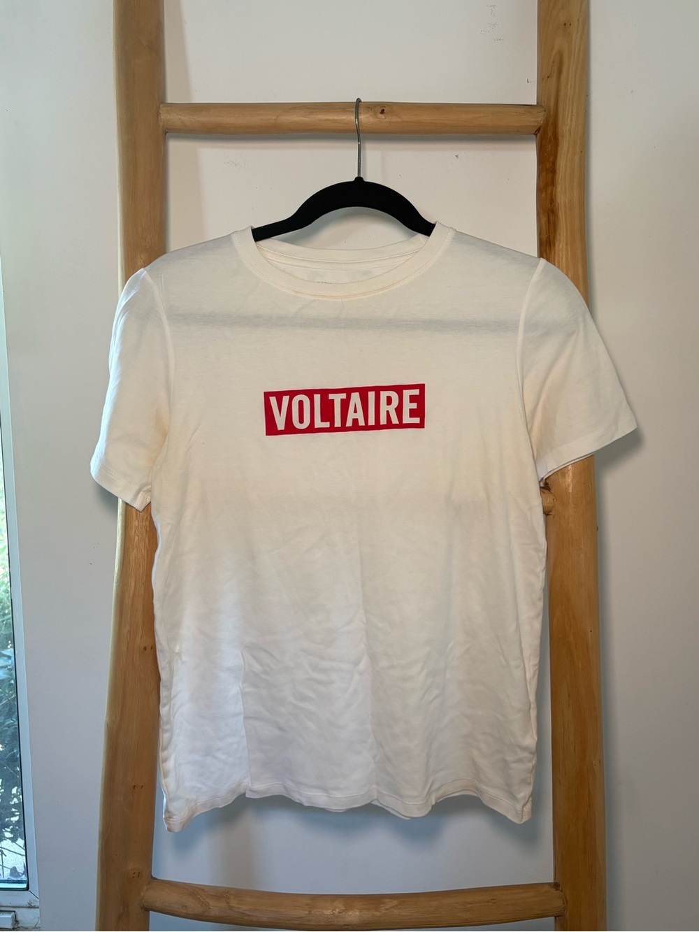 Zadig & Voltaire White Tee with Red VOLTAIRE Logo